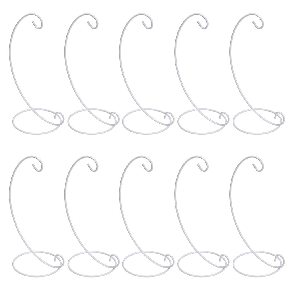 OwnMy 10 Packs of Ornament Display Stand Holder Iron Hanging Rack for Hanging Globe Air Plant Terrarium Witch Ball Bauble Home Party Craft