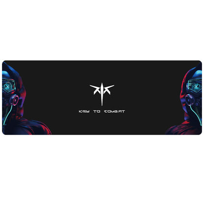 KTC Large Mouse Pad Gaming, Mouse Mat with Microfiber Fabric Surface, Extended Desk Mousepad with Stitched Edges, Non-Slip Rubber Base, 27.5 x 11.8 in, Black, for Gamer Office Home