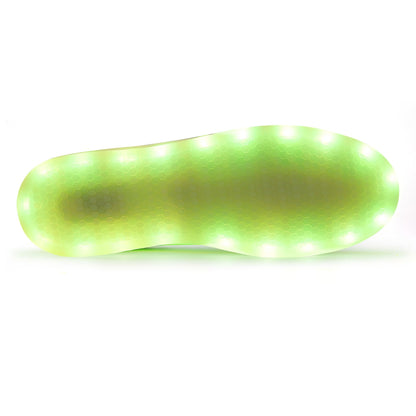 OEKLA Unisex LED Shoes - Fashion Light Up Sneakers, Breathable USB Charging Glowing Luminous LED Shoes for Men Women (Orange, Adult, 12, US Footwear Size System, Medium)
