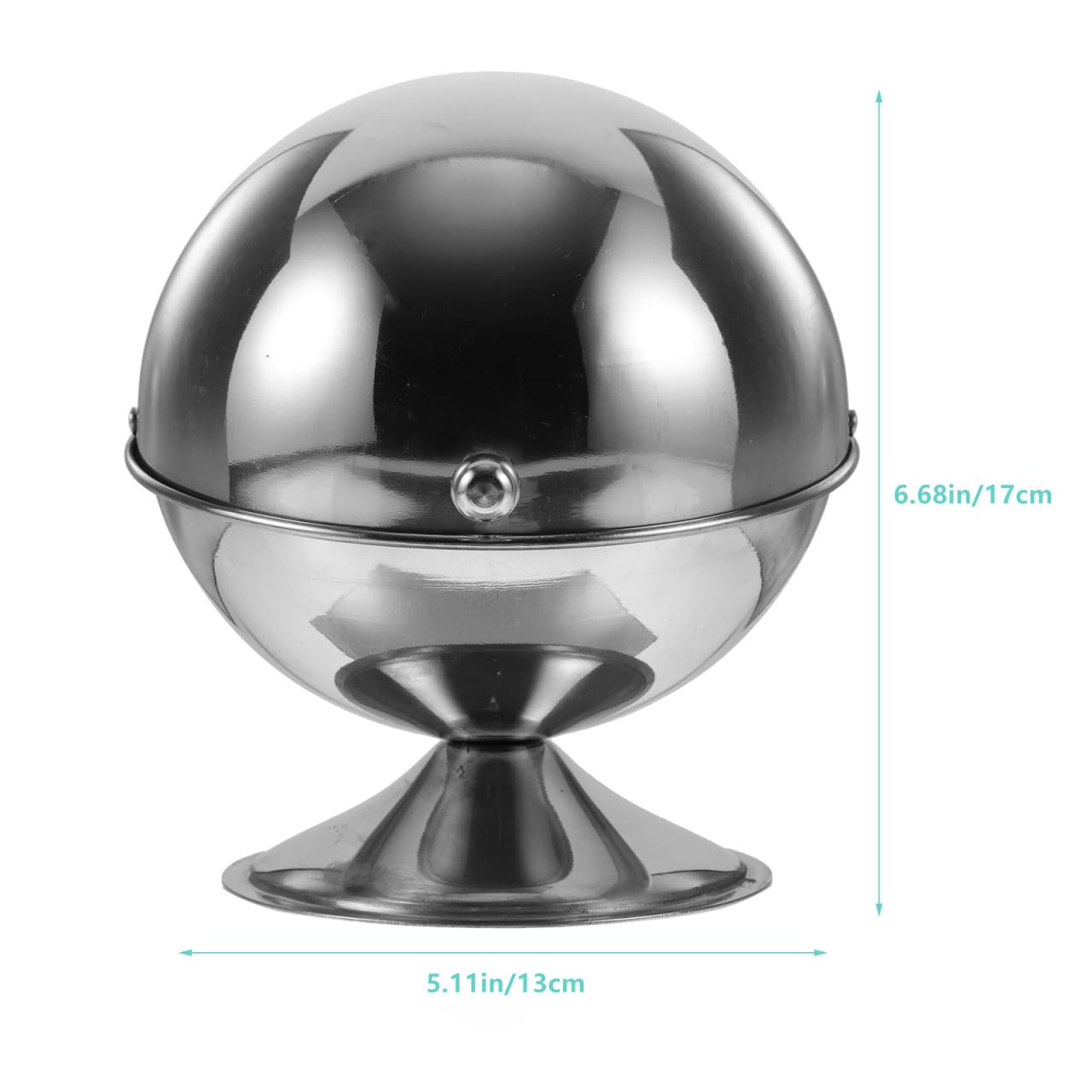 Yardwe Stainless Steel Sugar Bowl with Roll Top Lid Household Condiment Jar for Sugar Storage and Kitchen Salt Canister 6.69X5.11X5.11 Inches