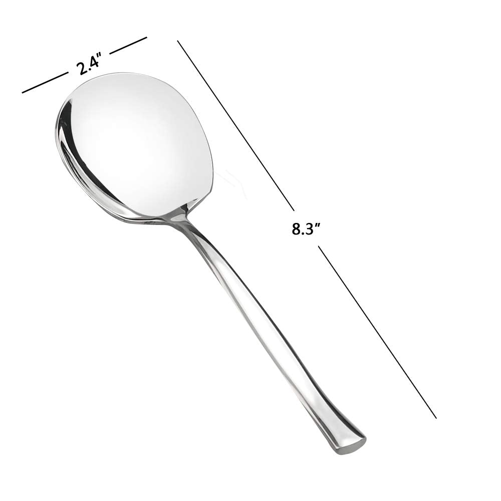 Idomy 8-Piece Stainless Steel Buffet Serving Spoon, Large Serving Spoon