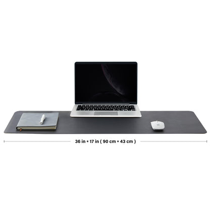 Cork Desk Mat - Dual-Sided Desk Pad for Office and Home - Desk Organization and Accessories - Ideal for Large Mouse Pad and Desk Mats on Top of Desks(Black,90cmx 43cm)