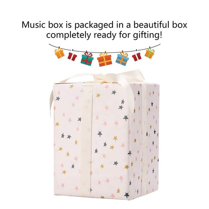 LOVE FOR YOU Gift Wrapped Music Box Cat Lovers Treasure Chest Musical Decoration for Girls and Women Kids Niece Sister Daughter Mom Granddaughter Grandma Christmas Birthday Present Gifts