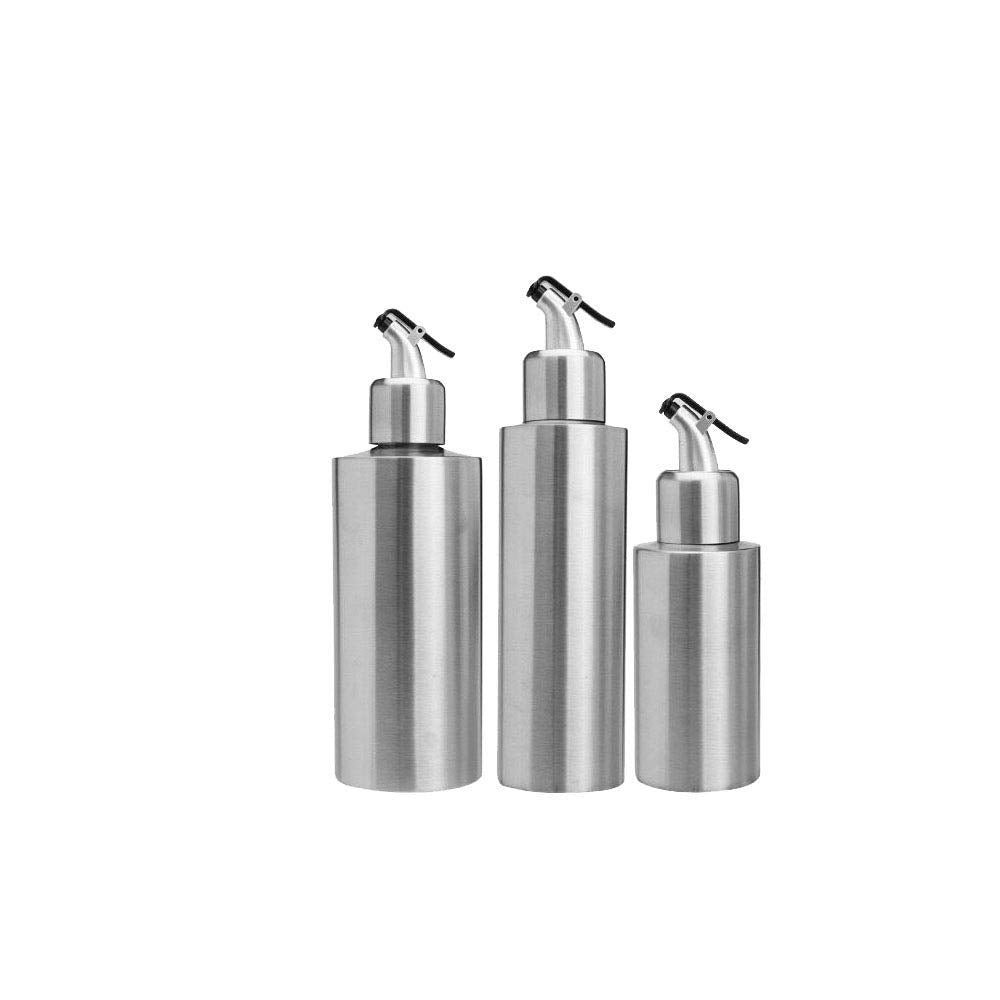 Gteller Stainless Steel Olive Oil Dispenser, Leakproof Pourer Dispensing Bottle For Oil Soy sauce Vinegar&Cooking wine 550ml/350ml/250ml (350ml-B model)