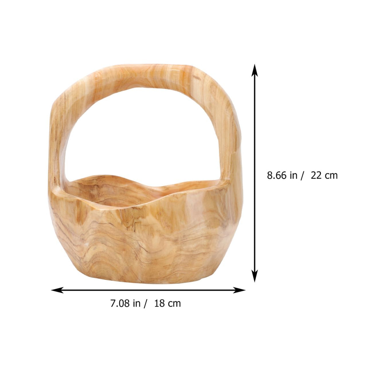 SOLUSTRE Wooden Fruit Basket Kitchen Serving Tray Decorative Bowl Appetizer Tray Creative Root Carving Bowl Snack Plate for Parties Style