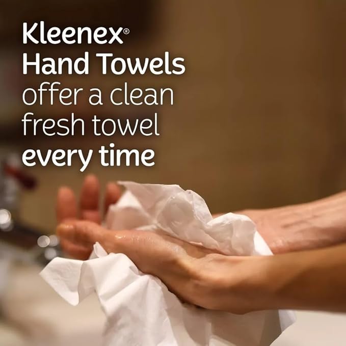 Hand Towels - 1 Box of 60 White Hand Towels in a Dispenser Box - Packaging may