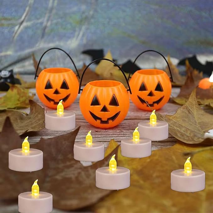 PUNPUBA LED Tea Lights Candles- 100Pack Flameless Candles Realistic and Bright Flickering Long Lasting 200Hours for Holiday Celebration,Party, Home Decoration WarmYellow,Battery Operated