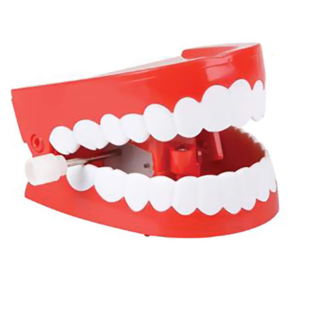 The Dreidel Company Wind Up Teeth Chomping & Chattering Teeth Toys for Kids Birthday Party Favors, Novelty and Gag Gifts, 2.5" Inches (2-Pack)