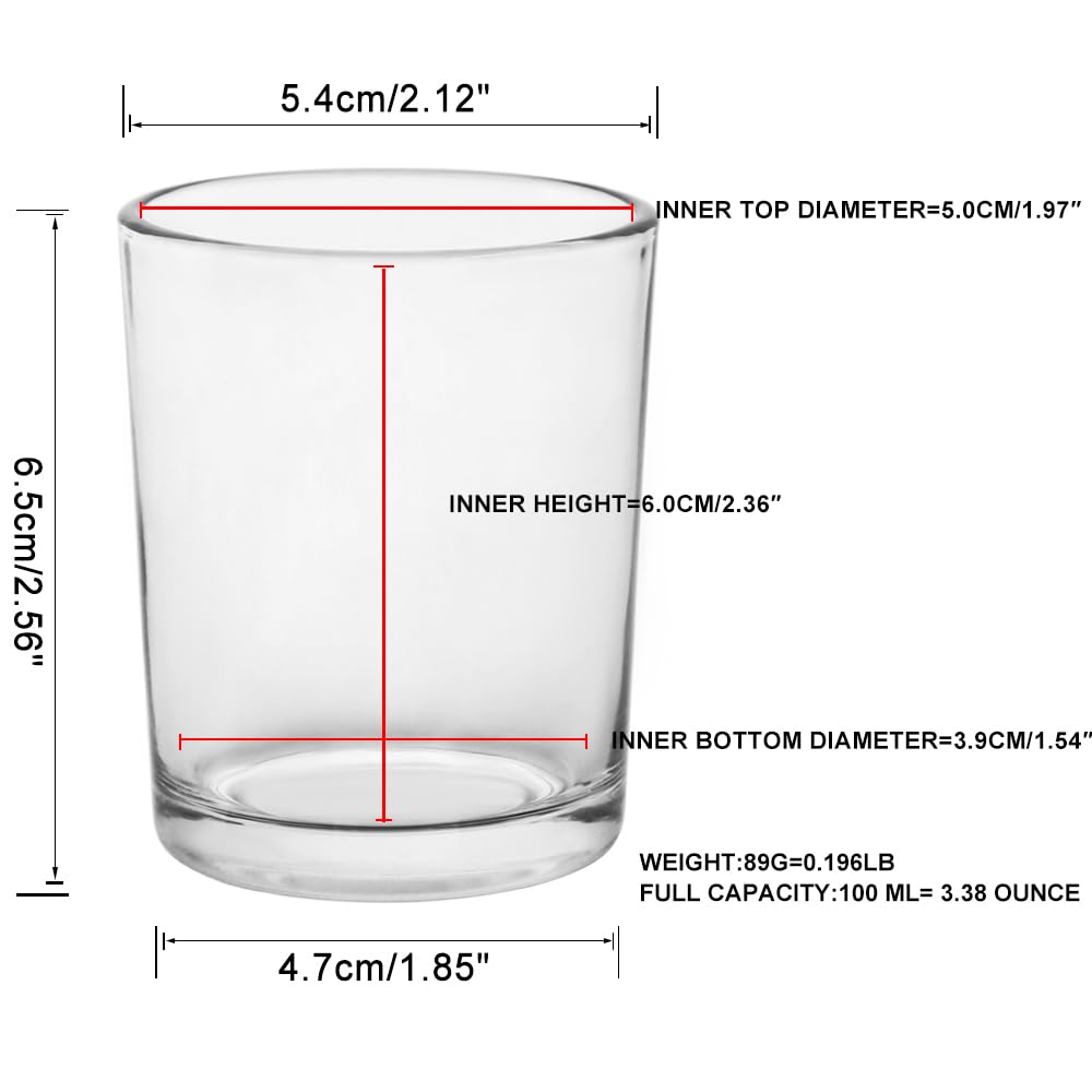BTGLLAS Clear Mercury Glass Tea Light Holders Set of 36 - Elegant Votive Candle Holders for Weddings, Showers and Home Decor - Perfect for Table Centerpieces and Parties (Glass, Clear)