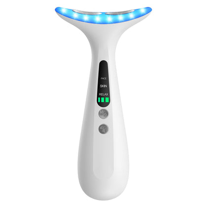 Facial and Neck Massager for Face, Neck - Skin Lifting & Firming - Wrinkle & Dark Circle Reducer - at Home Skin Care Face Sculpting Tool and Neck Massager-Pastel Pink