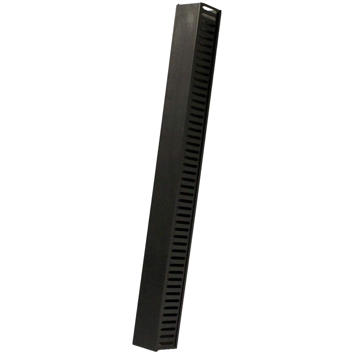 NavePoint 1 Channel Steel Vertical Duct Cable Manager with Plastic Tray Mount Buttons 68 Inches
