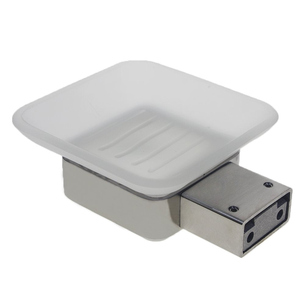 QT Modern Bathroom Soap Dish - Extremely Stylish Made from 304 Brushed Stainless Steel - Water and Rust Proof, Wall Mounted, Easy to Install