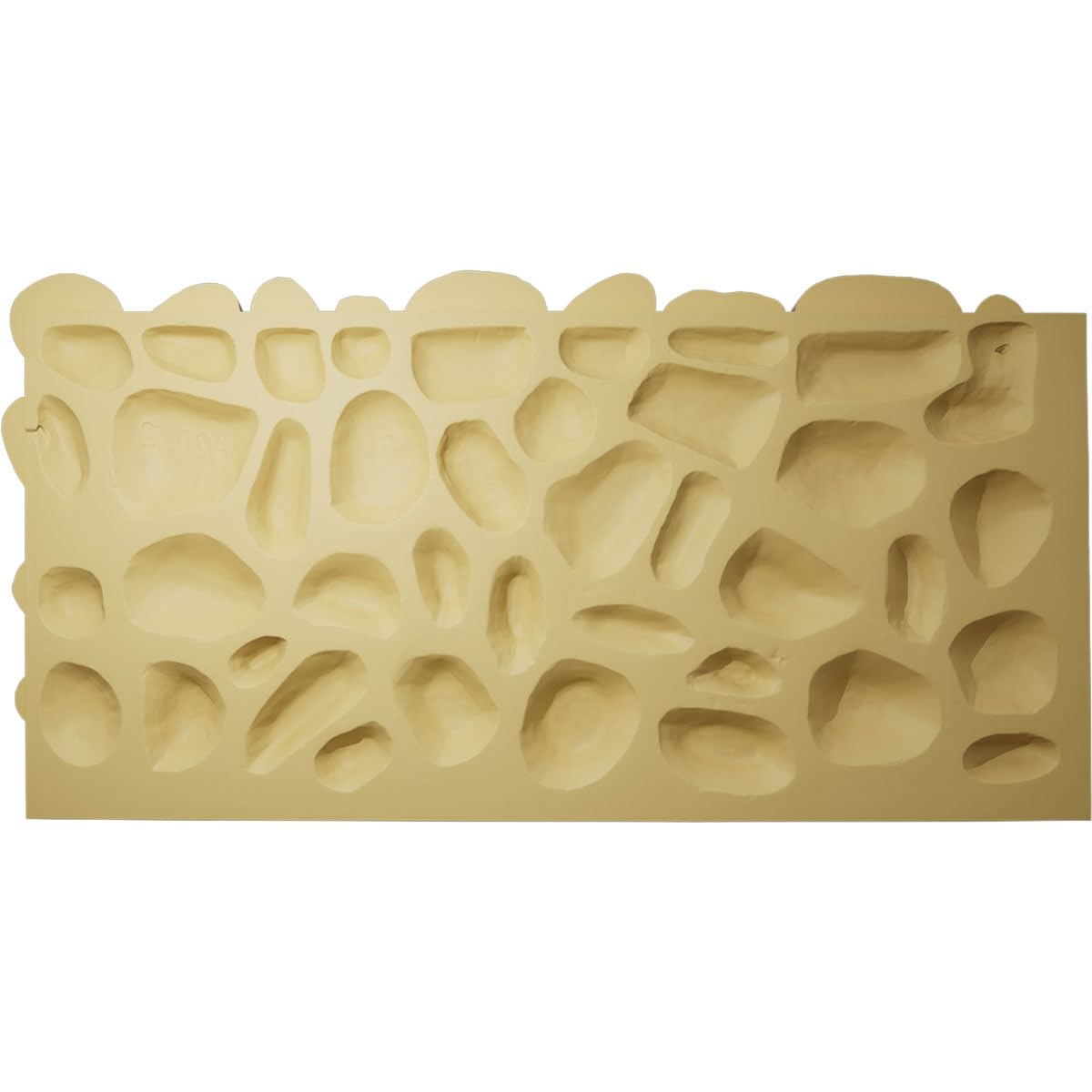 EverStone River Rock Faux Rock Panel, 49"W x 24 3/4"H x 3"D, Pebble Mix Color