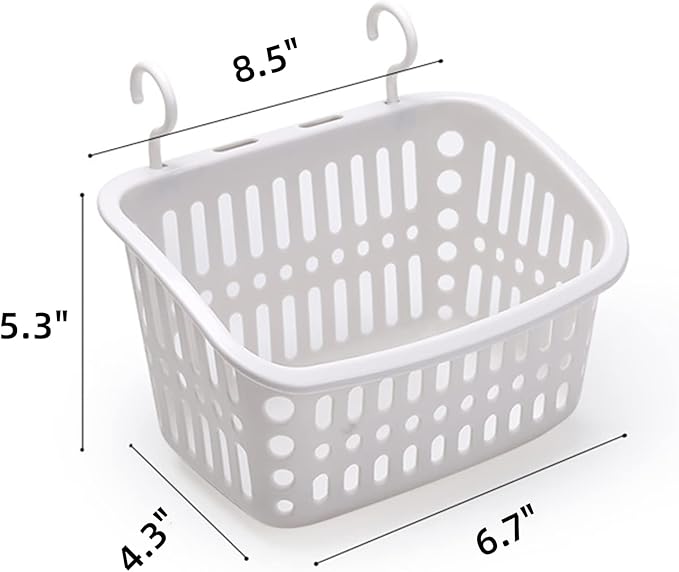 3PCS Plastic Hanging Baskets for Shower, Hanging Basket Organizer
