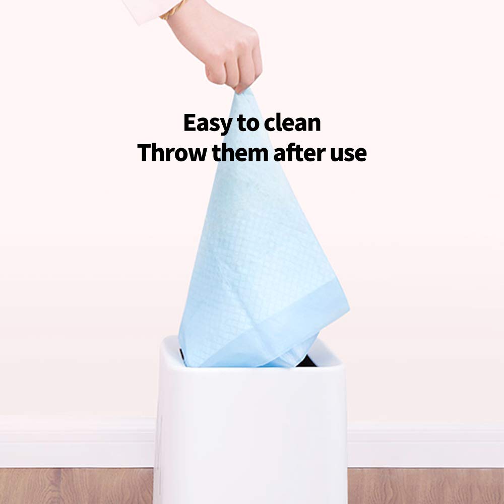 Amakunft Rabbit Pee Pads, Pet Toilet/ Potty Training Pads, Super Absorbent Guinea Pig Disposable Diaper for Hedgehog, Hamster, Chinchilla, Cat, Reptile and Other Small Animal (Blue, 50pcs-18"x13")