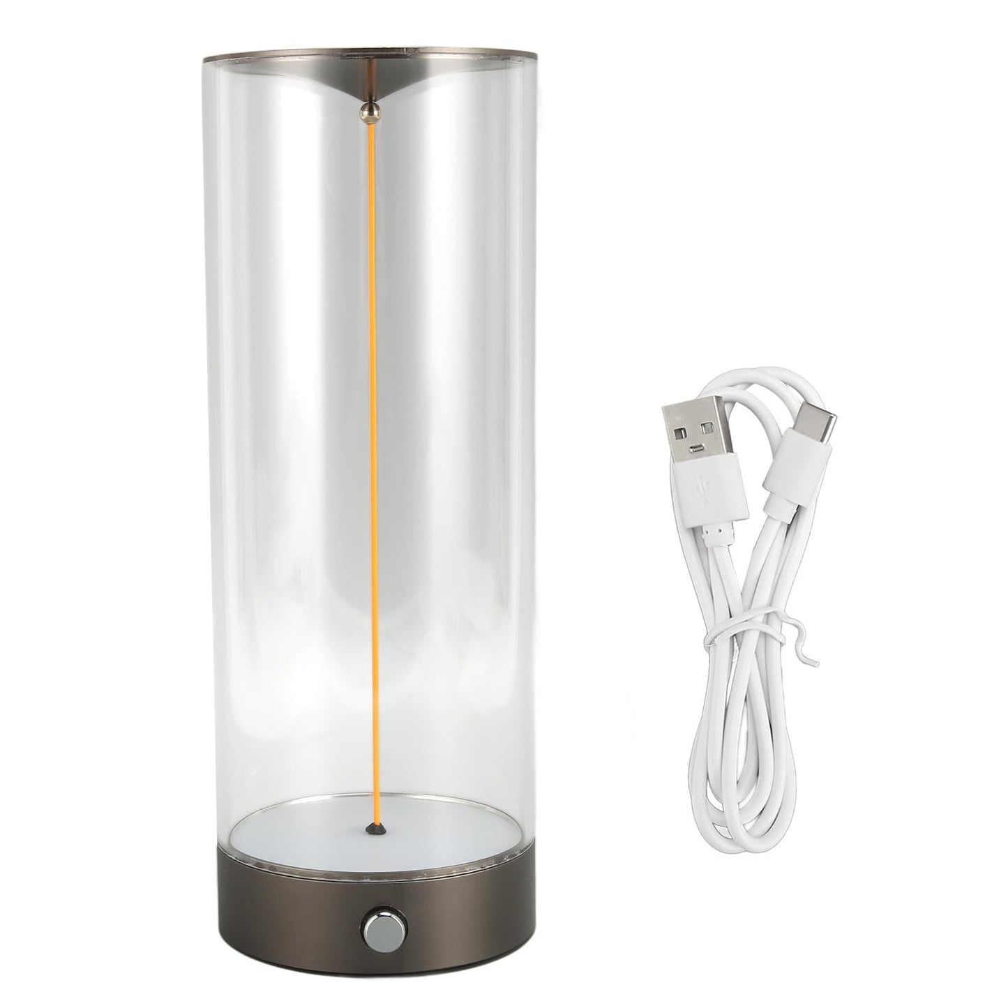Jiawu Bedside Night Light, Modern Minimalist Dimmable Touch Lamp with Breathing Effect & Flexible Filament, USB Charging Portable LED Table Lamp for Bedroom Baby Nursery Living Room