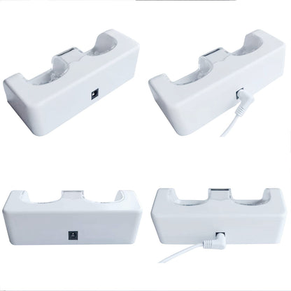OSTENT Charger Dock Station + 2 Battery Packs Compatible for Nintendo Wii Remote Controller Color White
