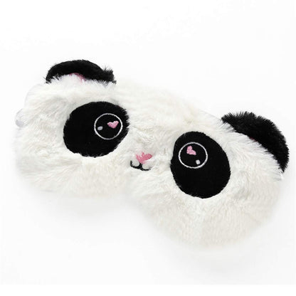 Cute Animal Sleeping Mask Soft Plush Blindfold Cute Rabbit Panda Koala Eye Cover Eyeshade for Kids Teens Girls Women (Flamingo)