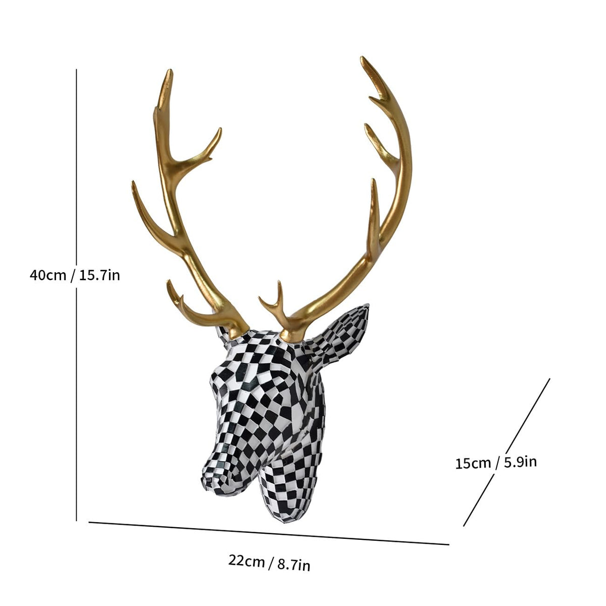Deer Figurines,Animal Head Wall Decor,Deer Figurines Home Decor,Modern Home Decors,Head Art Wall Mount,Animal Statues For Wall