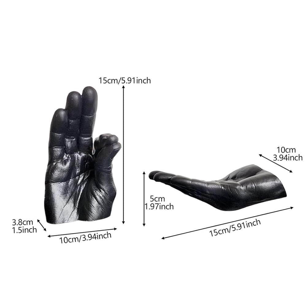 Hand Statues Incense Holder - Incense Burner Ash Catcher, Handcrafted Incense Stick Holder with Ash Catcher, Artisan Incense Burner for Meditation & Yoga (White)
