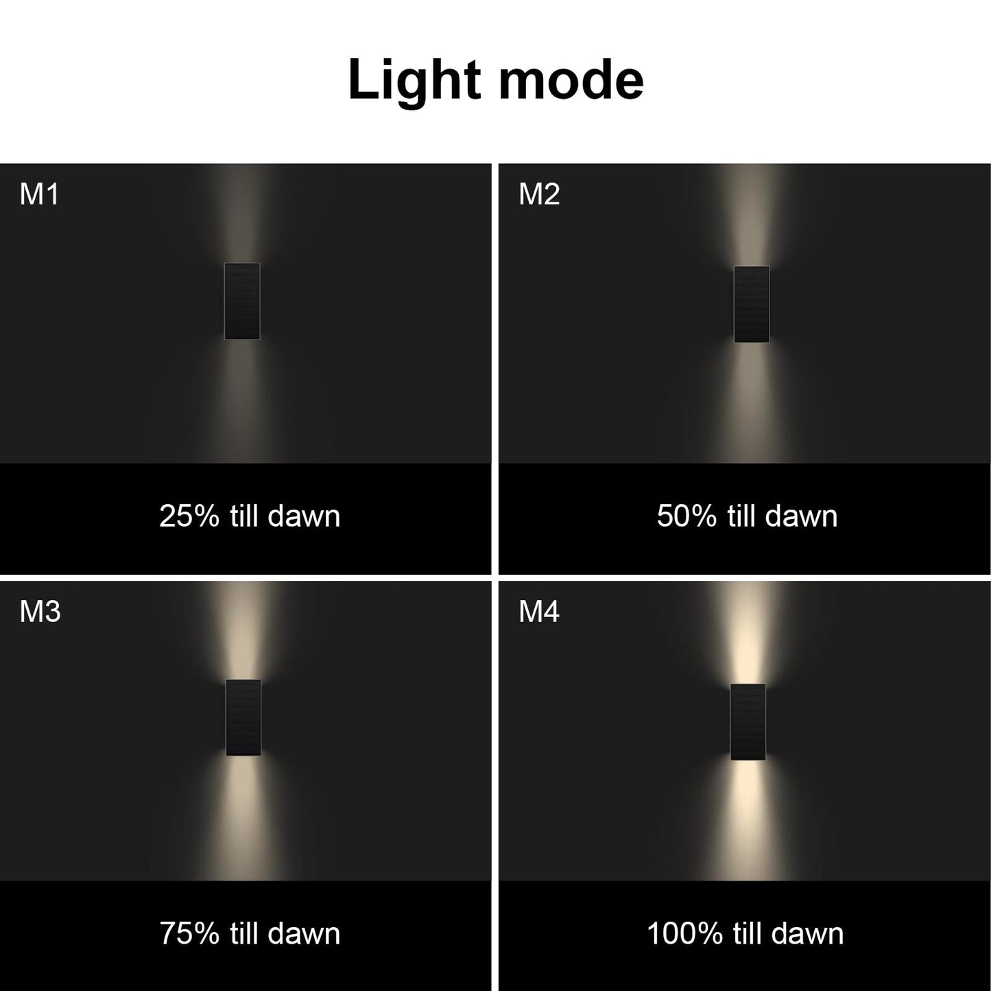 SOTTLOT Solar Outdoor Lights, 3000K 700LM Solar Wall Lights Outdoor Up and Down, Dimmable Solar Sconce Lights, IP65 Waterproof Outdoor Solar Lights for Yard Patio Garage Porch, 1pcs