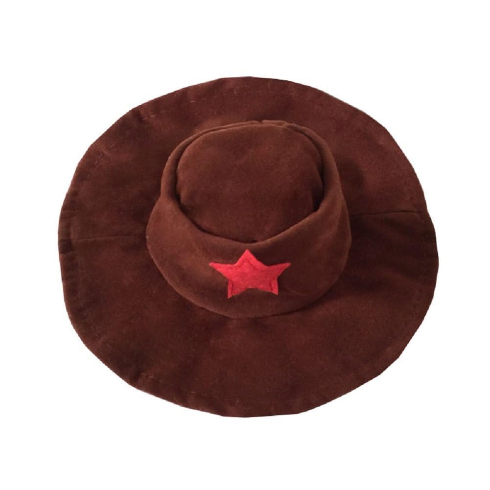 NACOCO Cowboy Costume with Hat for Cat and Small Dog - Halloween Clothes (Large) Blue