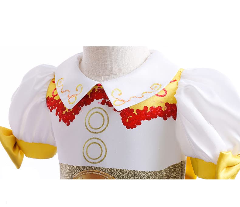 Lgandpg Jessie Costume for Girls Cowgirl Sequins Dress Up Halloween Outfit White