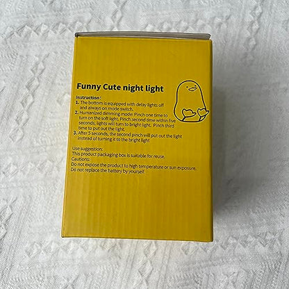 Attivolife Duck Night Light for Kids, Cute Animal Silicone Lamp Touch Control + Dimmable + Timer, USB Rechargeable LED Feeding Nightlight Bedside Bedroom Decor Birthday Gifts for Toddler Baby Women