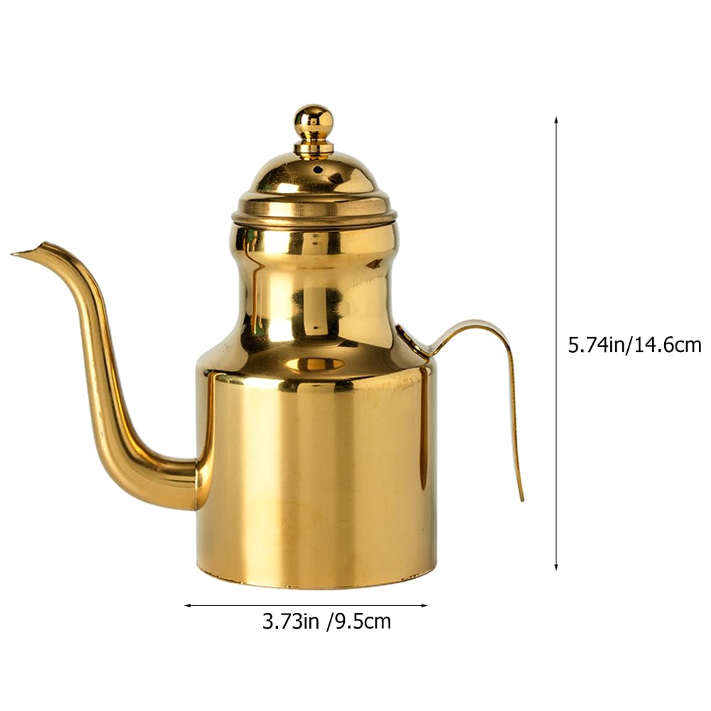 CARMELIT Stainless Steel Oil Bottle, 18oz Olive Oil Dispenser with Drip Free Spout, Kitchen Sauce Container (500 ml)