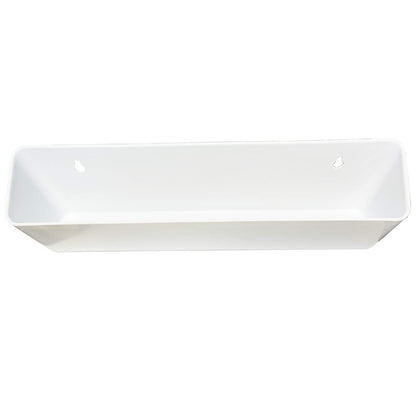 2 Pack 11" Tip Out Tray for Kitchen with Hinges Front Sink Drawer, Drawer Front Clips Flip for Kitchen, White