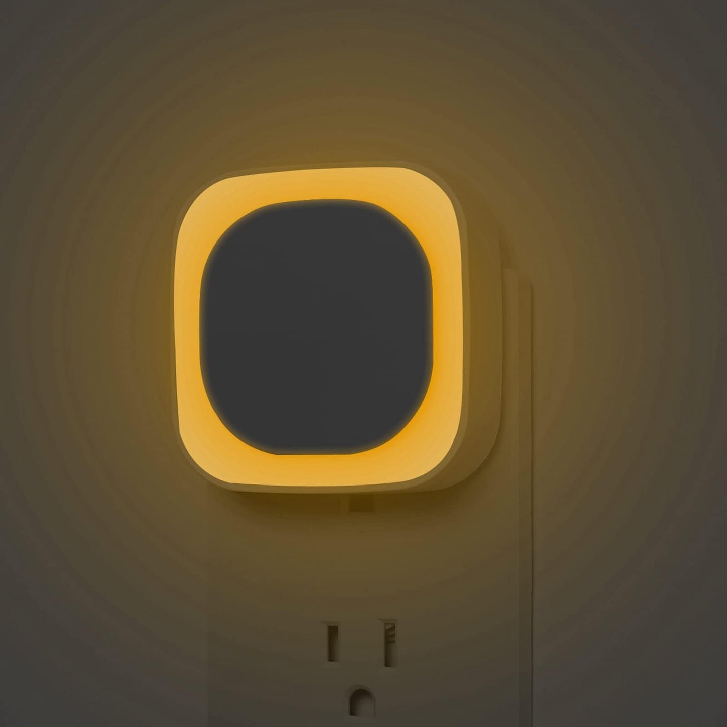 YUNLEX 2 Pack Plug in Dimmable Night Light, Auto Dusk to Dawn Sensor, Soft Golden Yellow Light for Bathroom, Hallway, Stairs, Kitchen, Bedroom, as Mother or Father Gifts