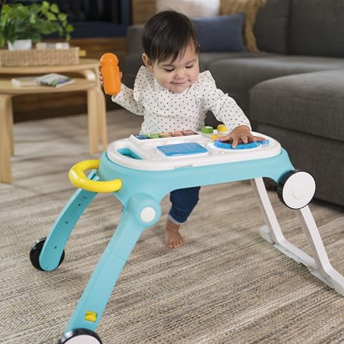 Baby Einstein, Musical Mix ‘N Roll 4-in-1 Activity Walker and Table, Educational Push Along Toy, 4 Languages, 100+ Melodies and Phrases, Ages 6 Months +