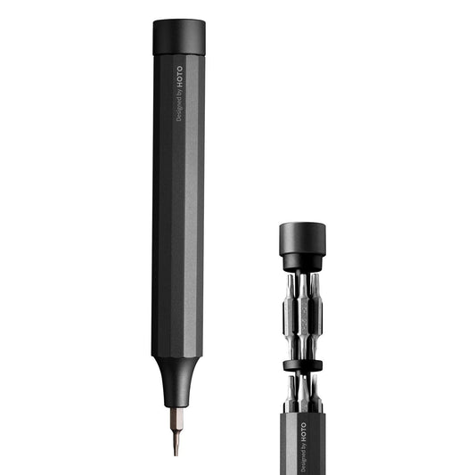 HOTO Precision Screwdriver Set, 24-in-1 Multi-Bit Screwdriver, Mini Hand Set with 12 Double End S2-Steel Bits, Ideal for Phone/Glasses/Watches/Laptop, Slate Grey
