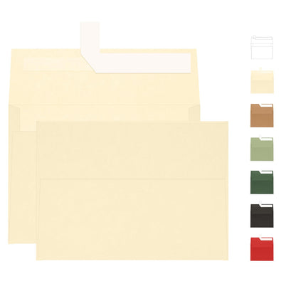 A7 Ivory Envelopes 100 Pack, Goefun 5x7 Self Seal Cream Envelopes for Invitation, 5x7 Cards, Wedding, Graduation, Mailing, 5.25 x 7.25 in, 120GSM