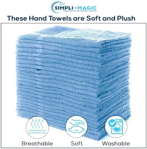 Simpli-Magic Cotton Hand Towels 16"x27" – Soft Towels