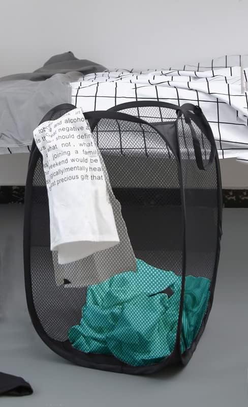 2 Pack Pop Up Laundry Hampers, Collapsible Mesh Laundry Basket, Foldable