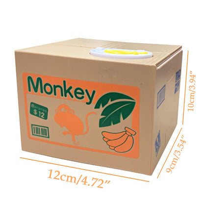 Resulzon Kids Piggy Bank, Stealing ATM Coin Cash Money Counter Saving Can, Cute Mokey Electronic Smart Voice Prompt Piggy Bank Safe Locks, Great Gift for Boys & Girls Christmas