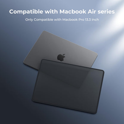 BlueSwan Case compatible for Macbook Pro 13 inch M2 M1 A2338 A2251 A2289 A2159 A1989 A1706 A1708, Released in 2022-2017, Anti-rupture TPU Frame + PC Matte Anti-fingerprint Cover - Frosted Black