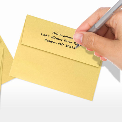 LUXPaper A2 Invitation Envelopes | Peel & Press | 4 3/8" x 5 3/4" | Gold Metallic | 80lb. Text | 50 Qty