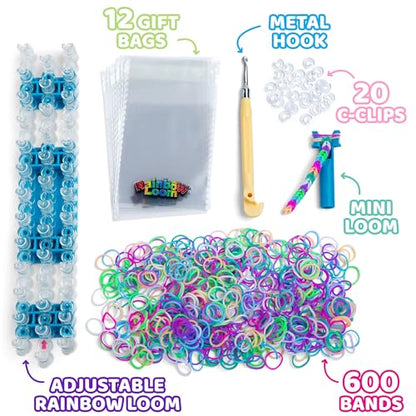 Rainbow Loom Original Loom Band Kit | Rubber Band Bracelet Kit with Loom Band Board, Loom Band Tool, and Elastic Bands Childrens Jewellery Making Kits Make Great Gifts for Kids Age 7+