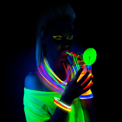 Glow Sticks Party Packs – 100 Glow in the Dark Party Supplies - Bracelets-Eye Glasses-Necklaces – Neon & Festival Accessories –Halloween Decorations- Kids Party Favors & Bag Fillers – 205 PCS