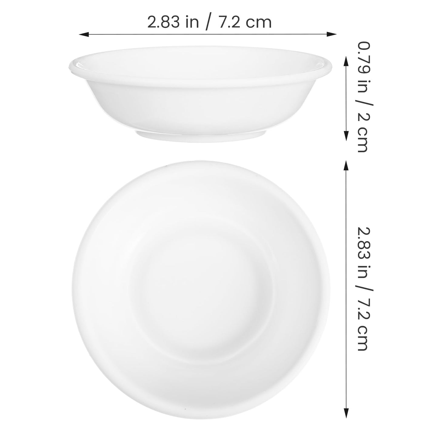 Angoily 20Pcs Unbreakable Dipping Sauce Bowls 2 Oz Plastic Round Soy Sauce Dish Appetizers Ramekin Set White Small Serving Bowls Condiment Side Dishes for Restaurant BBQ Party Dinner, Charcuterie