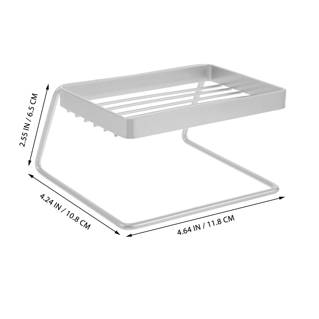 SEWACC Stainless Steel Soap Dish with Self Draining Tray Shower Soap Holder for Bathroom and Kitchen Bar Storage Box 4.64X4.25X2.55In
