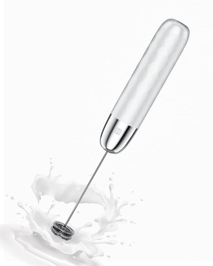 Maestri House Rechargeable Milk Frother, LunaFro Mini Handheld Electric Foam Maker Detachable Stainless Steel Whisk Drink Mixer Foamer Mini Blender for Matcha, Lattes, Cappuccino, No Stand
