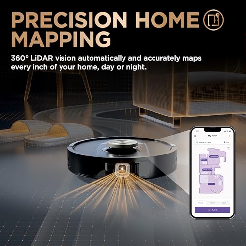 Shark Robot Vacuum & Mop Combo, PowerDetect NeverTouch Pro,Self-Emptying,Self-Refill with Self-Clean Pad Wash & Dry, 60-Day Debris Capacity,30-Day Refill Tank, 5PowerDetect Technologies,White,AV2800ZE