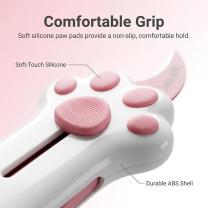 Cat Paw Box Cutter 2026 Retractable Cat Box Cutter with Cute Paw-Shaped Handle, Cat Box Paper Cutter Multifunctional Utility Knife for Effortlessly Opening Boxes, Cartons (PINK)