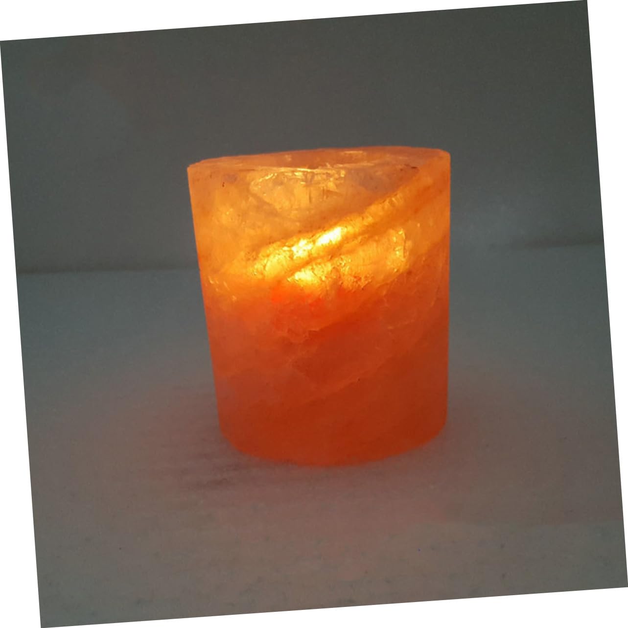 ABOOFAN Modern Himalayan Salt Candlestick Holders Decorative Home Decor for Living Room Garden Patio