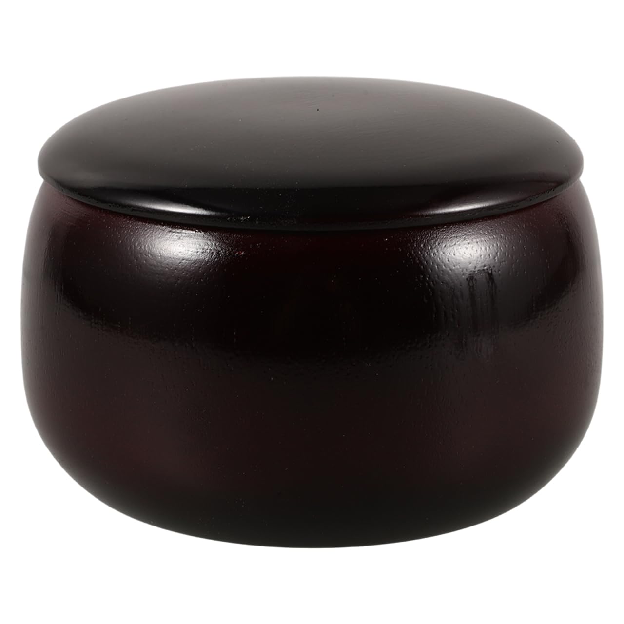 YARNOW Go Jar Wooden Chess Piece Holder Bowl with Lid 5.51 Inch Durable Storage Container for Go Gobang Stones Home Game Accessory