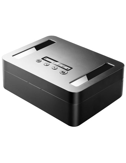 Vaydeer Metal Timed Lock Box, Phone Lock Box with No-Override up to 365 Days, LED Display & Child Lock, USB-C or 4 AA Power, Port-Free Enclosed Upgrade, Emergency Unlock Option(Black)