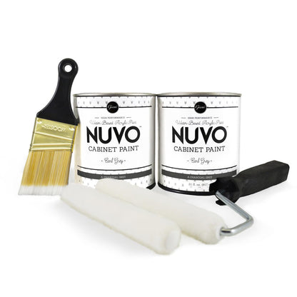 Nuvo Earl Grey Cabinet Makeover Kit - Easy DIY 7-Piece Set, Classic Charcoal, Long-Lasting Finish